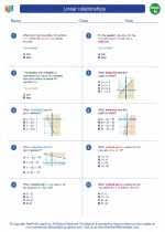 Try these linear functions worksheets to identify linear and nonlinear functions from equations this collection of linear functions worksheets is a complete package and leaves no stone unturned. Linear Relationships 8th Grade Math Worksheets Study Guides And Answer Key