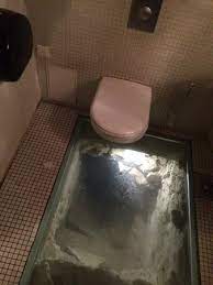 If you are uncertain about tiling the whole bathroom in glass, but want to extra depth and dimension to the room, consider a glass tile shower. Toilet With Glass Floor Picture Of Rataskaevu16 Tallinn Tripadvisor