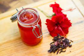 How To Make Sweet Hibiscus Flower Syrup Recipe Flavored Oils Hibiscus Tea Hibiscus