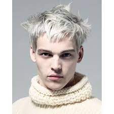 Liked By Denny Hairdressing Silver Textured Mid Length Men S By Sassoon Academy Photography In Straight Blonde Hair Mens Hairstyles Short Short Blonde Hair