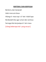 For your search query bertemu dan berpisah lagu perpisahan mp3 we have found 1000000 songs matching your query but showing only top 10 results. Lagu Pengakap