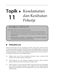 Amalan pengurusan keselamatan dalam meningkatkan. Topik 11 Keselamatan Dan Kesihatan Pekerjaan