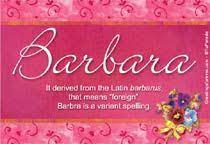 The name madeleine is a girl's name of french origin meaning woman from magdala or high tower. Barbara Name Meaning Barbara Name Origin Name Barbara Meaning Of The Name Barbara Baby Name Barbara Meani Names With Meaning Baby Girl Names Barbara Name