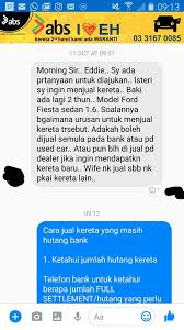 Owner upah broker tuk jualkan kereta. Eddie Soh Blog Kereta Eh Motor Credit