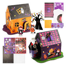Amazon.com: Kit de manualidades de Halloween, kit de casa embrujada de  Halloween, juegos de 2 casas de manualidades de Halloween, para hacer una  casa encantada para niños y niñas, suministros de manualidades :