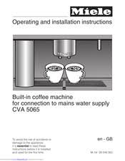 So you will always find just the right coffee machine to perfectly match your needs. Miele Cva 5065 Manuals Manualslib