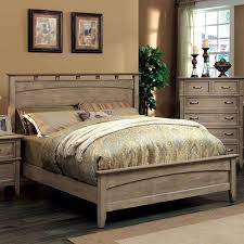 Furniture Of America Shunner Pike Low Profile Bed Weathered Oak Size Queen Idf 7351l Q Oak Beds Bed Frame Sets Bedroom Panel