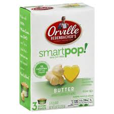 Kettle corn popcorn is 94% fat free, made with 0 g trans fat per serving, and has 15 calories per cup popped, making it a smart food to snack on. Orville Redenbacher S Smart Pop 94 Fat Free Butter Gourmet Popping Corn Shop Popcorn At H E B