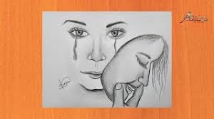 Drawings of eyes crying simple eye drawings eye crying livelaughandluvmusic deviantart. How You Draw Pencil Sketch Sad Girl Crying But Hide In Her Deep Pain Step By Step Video Draw Youtube