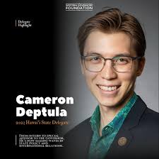 Cameron Deptula is a special advisor to Josh Green of Hawaii. Born and  raised in Mililani
