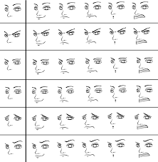 Anime Facial Expressions Reference Materi Pelajaran 5 Closed expression challenge palette challenge cartoon amino.