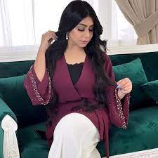 repost arwaboutique om with instatoolsapp الجميله غادة الزدجالي بقطعة من مجموعتنا الجديدة subhanabayas fashionblog lifestyl abaya designs fashion women