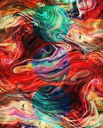 The color wheel consists of three primary colors (red, yellow, blue), three secondary colors (colors created when primary colors are mixed: Abstract Painting Fluid Painting 01 Red Blue Orange Green Modern Abstract Painting Flow Mixed Media By Studio Grafiikka