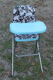 A Vintage Highchair Makeover With Tutorial Bare Feet On The Dashboard Vintage High Chairs Antique High Chairs Chairs Repurposed
