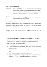 Kerangka kurikulum standard sekolah menengah 3. Pdf Laporan Amali 02 Ujian Untuk Makanan Chang Tun Kuet Academia Edu