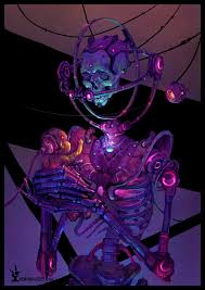 Tech Skull Hendrik Visser On Artstation At Https Www Artstation Com Artwork Kkroo Cyberpunk Art Psychedelic Art Art