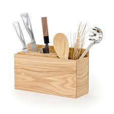 Hot promotions in kitchen utensil holder on aliexpress: Buy Wireworks Knife Block Utensil Holder Oak Black By Design