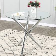 Round coffee table for living room, modern circle coffee tables wood cocktail table with wooden top & metal frame, sturdy and stylish, 31.5 inch, white 4.7 out of 5 stars 48 $115.99 $ 115. Buy Glass Dining Table Glass Round Dining Table Kitchen Table With Clear Tempered Glass Top Modern Dining Table End Table Leisure Tea Coffee Table Table Online In Poland B083tg6gff