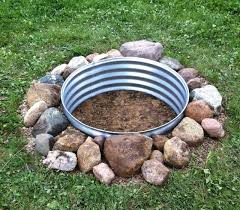 Then arrange the rocks along the top of the ring, jamming each one into the soil a bit. How To Install An In Ground Fire Pit Ring Stevevox Com