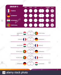 A la tête du groupe f (4 points) avant l'autre affiche du jour, qui oppose le portgual à l'allemagne, les bleus peuvent au moins se satisfaire d'avoir « les cartes en main » avant. Euro 2020 Match Schedule With Flags Euro 2020 Football Championship Vector Illustration Template For Web And Print Stock Vector Image Art Alamy