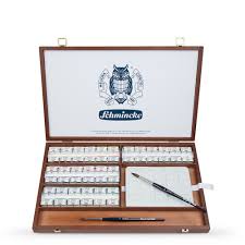Schmincke Horadam Watercolour Paint Wooden Box Set 48 Full Pans Painted Wooden Boxes Wooden Presentation Box Watercolor Pans
