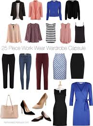 25 Piece Work Wear Wardrobe Capsule Business Casual Outfits Capsule Wardrobe Work Professional Attire
