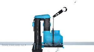 As the water moves from the tank to the toilet bowl, the flapper slowly sinks again to seat on the flush valve. How A Dual Flush Toilet Syphon Works Youtube