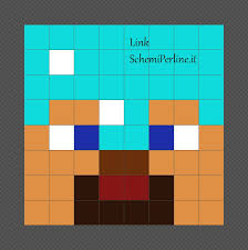 Steve Con Elmetto Di Diamante Disegni Pyssla Minecraft Piccoli E Facili 8x8 Schemiperline It Minecraft Idee Minecraft Creazioni Minecraft