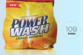 Download Washing Powder Bag Packaging Mockup Designertale
