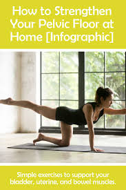 How To Strengthen Your Pelvic Floor At Home Infographic Simple Exercises To Support Your Bladder Uterine An Pelvic Floor Bladder Exercises Floor Workouts