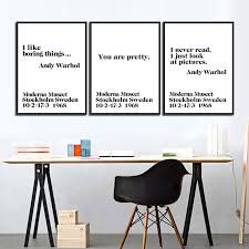 4.5 out of 5 stars. Modern Nordic Black White Minimalist Typography Andy Warhol Life Quotes Art Print Poster Wall Picture Canvas Painting Home With Free Shipping Worldwide Weposters Com