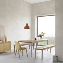 And if you like to coordinate your furniture, we have matching dining sets, too. Thomas Bentzen Designs Linear Wood Dining Table And Bench For Muuto