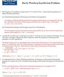 For that we must turn to statistics. The Hardy Weinberg Equation Worksheet Answers Worksheet List