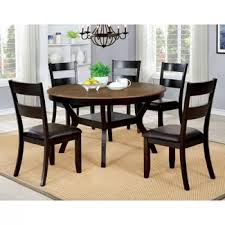 Borger Round Dining Table Dark Brown Homes Inside Out In 2020 Round Dining Room Table Dining Room Sets Round Dining Room