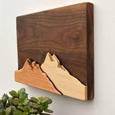 Mountain Wall Art By Autumn Woods Co Mountain Wall Art Custom Wall Art Wooden Wall Art