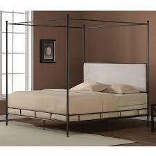 Shop wayfair for all the best california king canopy beds. King Size Metal Canopy Bed Cream Color Upholstered Headboard Metal Canopy Bed Canopy Bedroom Canopy Bed Frame
