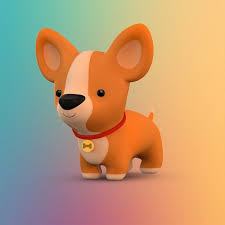 3d Model Cute Cartoon Dog Turbosquid 1198581 In 2020 Cartoon Dog Corgi Cartoon Cute Cartoon