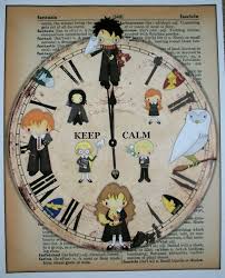 Harry Potter Paper Clock Wall Art One 8 X 10 By Paintedbyrenee 12 00 Paper Clock Clock Wall Art Wall Clock