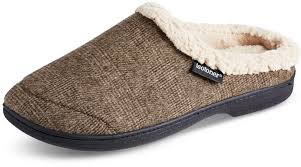 Isotoner Men Brett Hoodback Slippers With Memory Foam