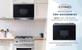 This positioning saves a lot of space on your kitchen counter choosing the best otr microwave oven for your kitchen requires a lot of consideration. Amazon Com Cosmo Cos 2413orm1ss Over The Range Microwave Oven With Vent Fan 1 34 Cu Ft Capacity 1000w 24 Inch Black Stainless Steel Appliances