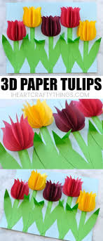 Gorgeous 3d Paper Tulip Flower Craft Artsandcraftactivities Spring Flower Crafts Spring Crafts Preschool Flower Crafts
