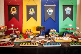 Magical harry potter bridal shower. The Party Wall Harry Potter Inspired Party Part 2 Dessert Table Honey Dukes Great Hall And Hogwarts Grounds Favors