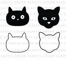Cat Face Svg Cat Face Clipart Cat Face Digital Vector Svg Etsy Cat Face Clip Art Face Outline