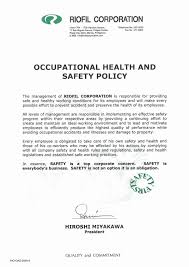 Safety Statement Sample Mission Statement Examples Safety Policy Occupational Health And Safety