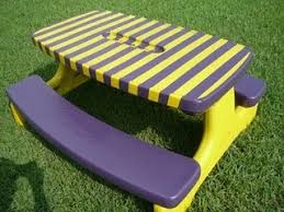 Boys Picnic Table Redo Painted Picnic Tables Kids Picnic Table Picnic Table