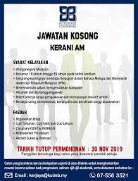 Ambilan terkini untuk sektor kerajaan & swasta. Iklan Jawatan Kosong Koperasi Utm Berhad Kerja Kosong Kerajaan