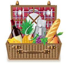 Iclipart Basket For A Picnic With Tableware And Foods Vector Illustration Picnic Royalty Free Clipart Clip Art