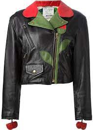 1 375 Moschino Vintage Flower Biker Jacket Floral Leather Jacket Biker Jacket Biker Jacket Style