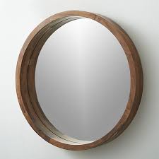 Acacia Wood 24 Wall Mirror Round Wood Mirror Wood Mirror Wood Framed Mirror