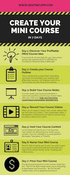 Create Your Mini Course Aka Tiny Offer In 7 Days In 2020 Mini Course Online Course Design Lessons Template
